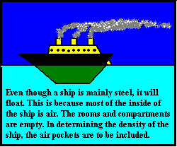 How can a steel ship float?